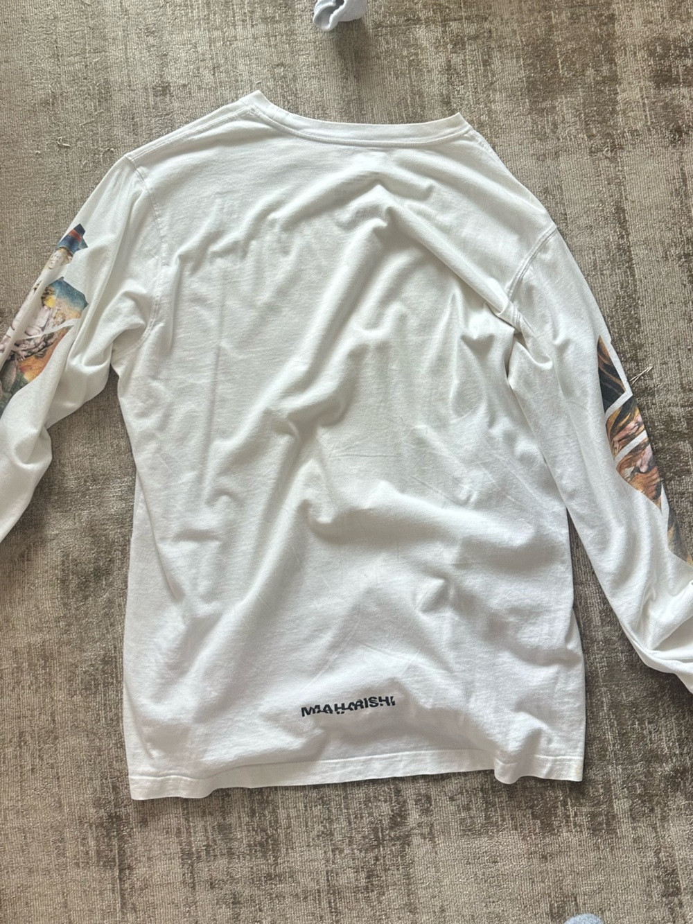 Maharishi White Long-Sleeve Graphic Tee